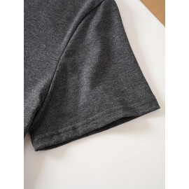 3pcs Women'S Floral Print T-Shirts - Casual Crew Neck, Short Sleeve, Medium Stretch Summer Tops with Heart & Flower Design, Plus Size, Fashionable for Commute, Vacation & Casual Attire