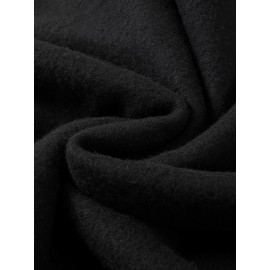 [Chicago U.S.A. Print Hoodie Set] Red Polyester Women's Chicago U.S.A. Letter Print Hoodie & Pants Set - Drawstring, Machine Washable Casual Outfit